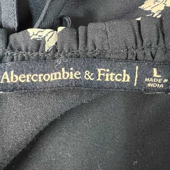 Abercrombie & Fitch Floral Babydoll Dress Womens Large Cottagecore Beach Coastal - Picture 2 of 11